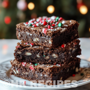 Christmas Present Brownies Recipe taken with iphone 15 pro max --iw 2 --ar 4:5 --v 6.1 --raw