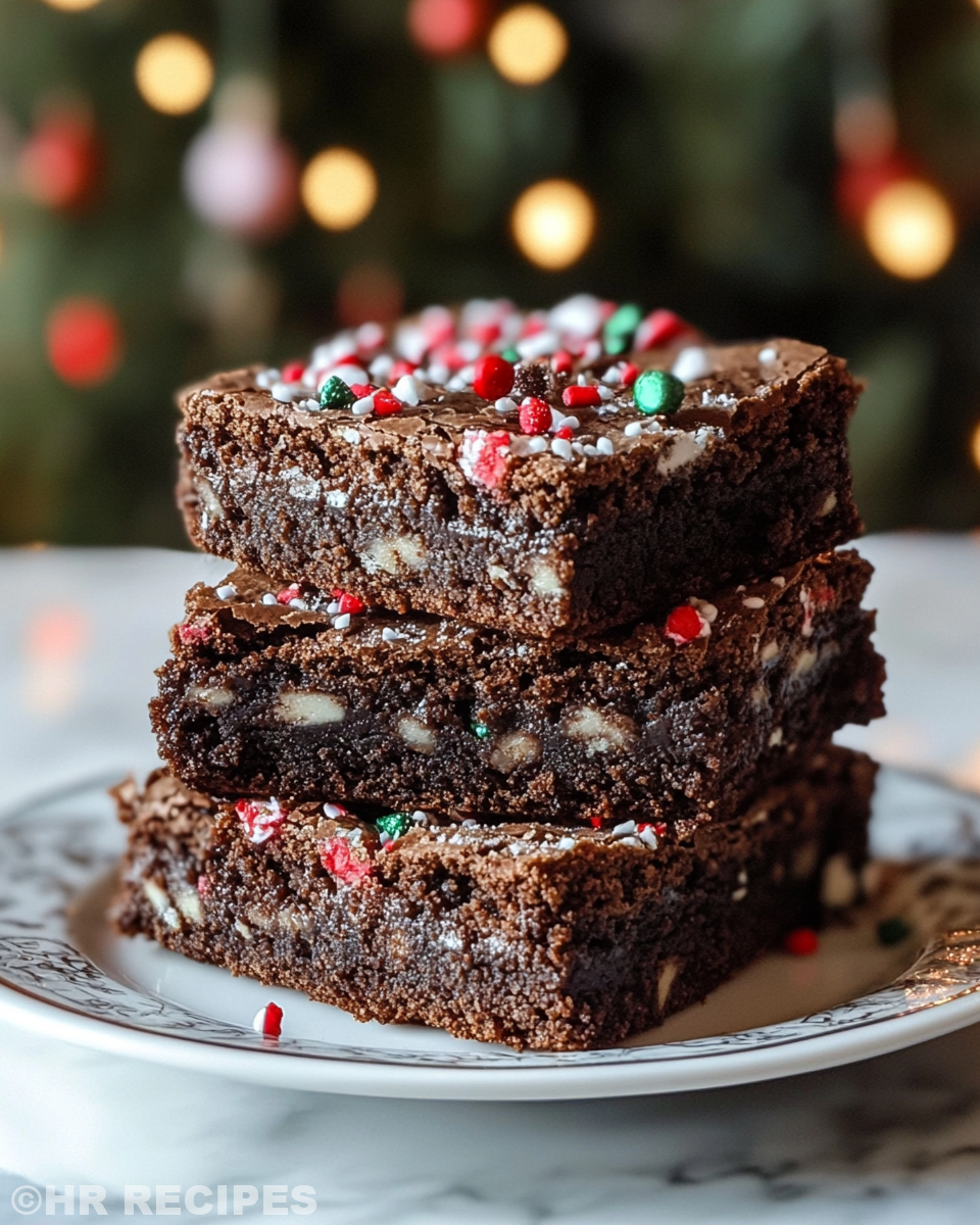 Glossy cocoa batter for Christmas present brownies before baking