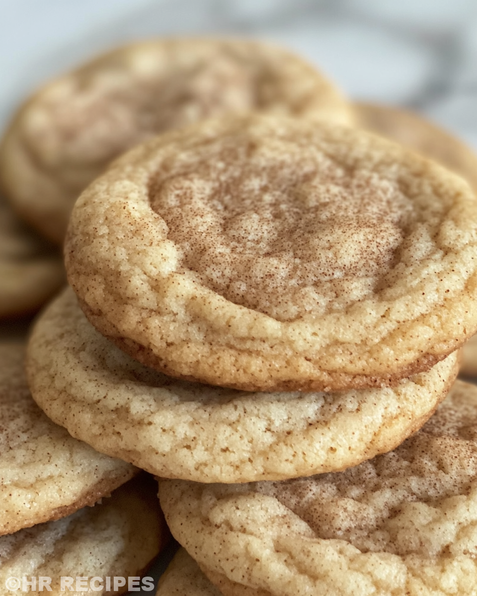 Scooping and rolling dough balls coated with cinnamon sugar for cookies
