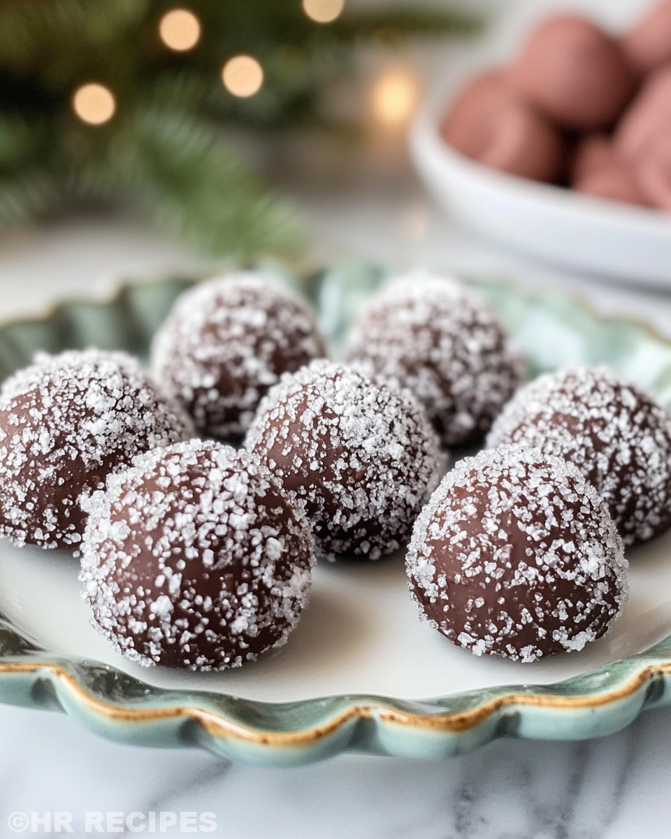 Ingredients for classic chocolate snowball cookies including flour, cocoa, nuts, and chocolate chips
