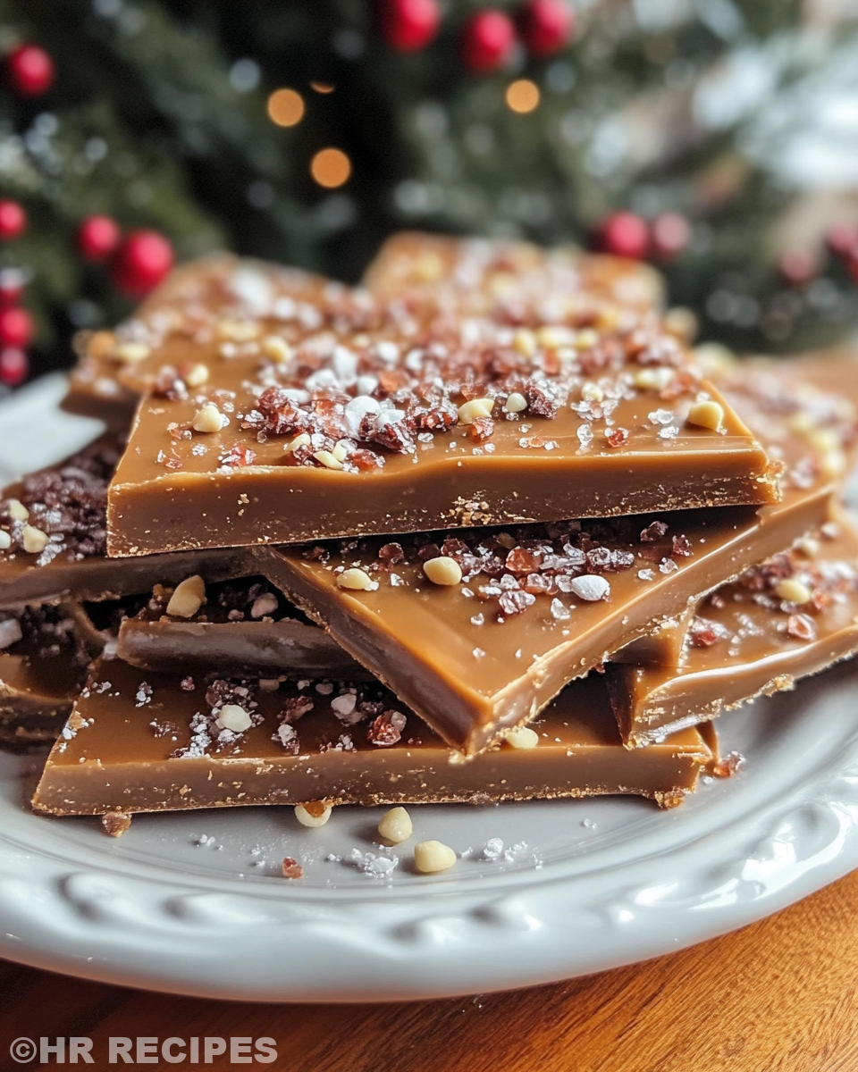 Classic golden Christmas toffee fresh from the pressure cooker