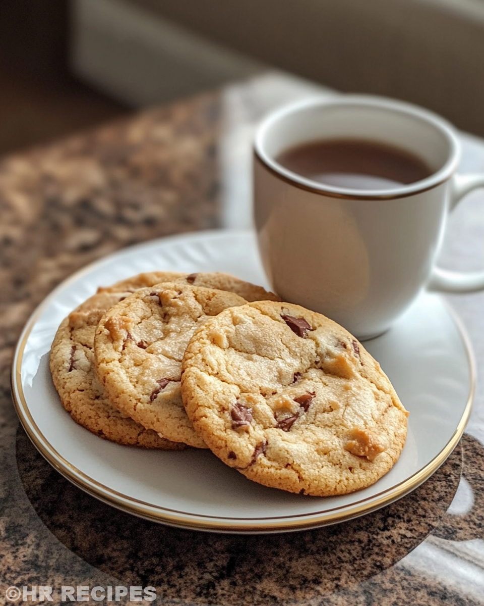 Deliciously baked coffee butter cookies served on rustic plate