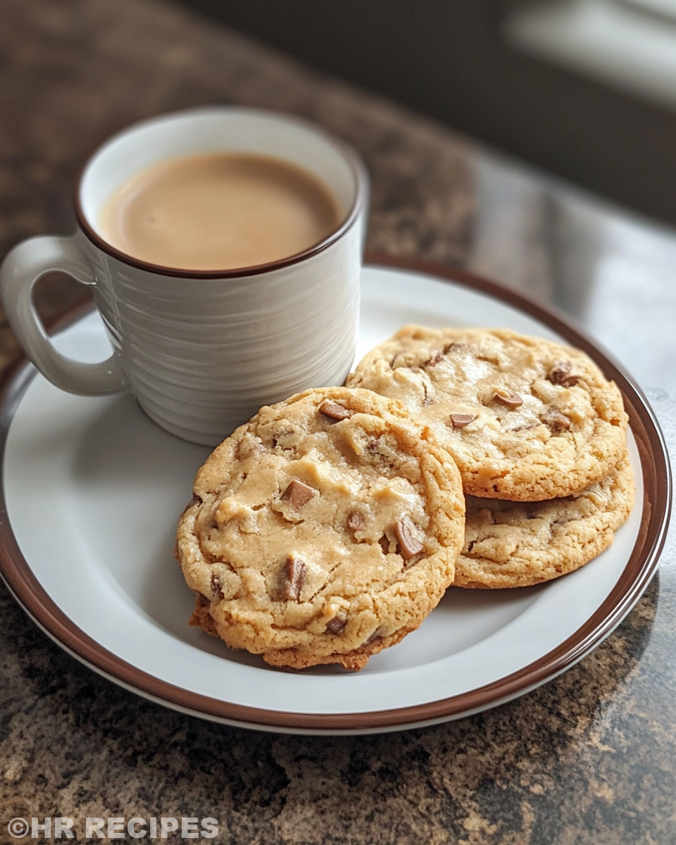 Freshly baked coffee butter cookies cooling on a rack