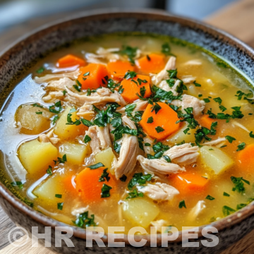 Comforting Chicken Soup With Potatoes taken with iphone 15 pro max --iw 2 --ar 4:5 --v 6.1 --raw