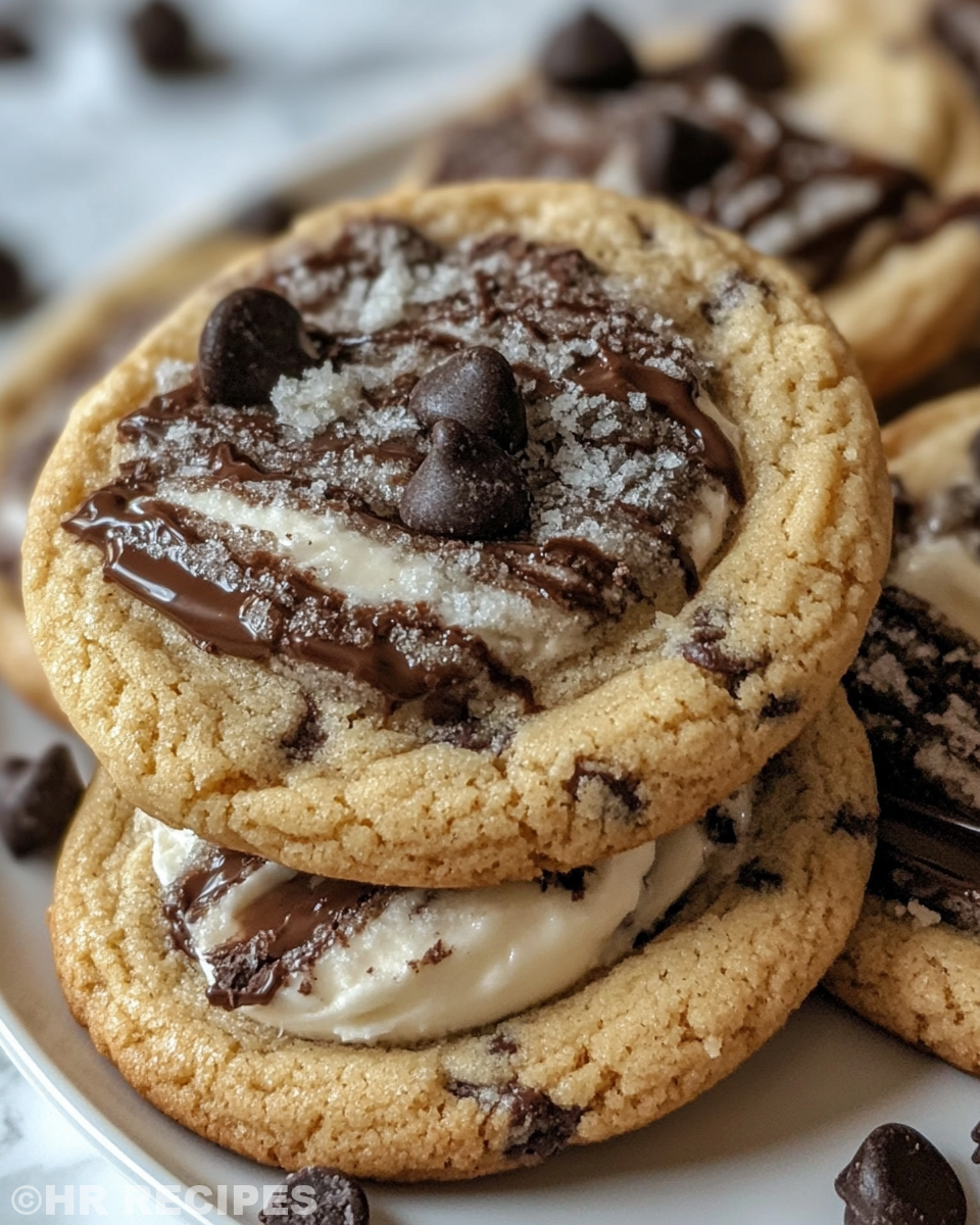 Plate of freshly baked cookies and cream cookies ready to serve