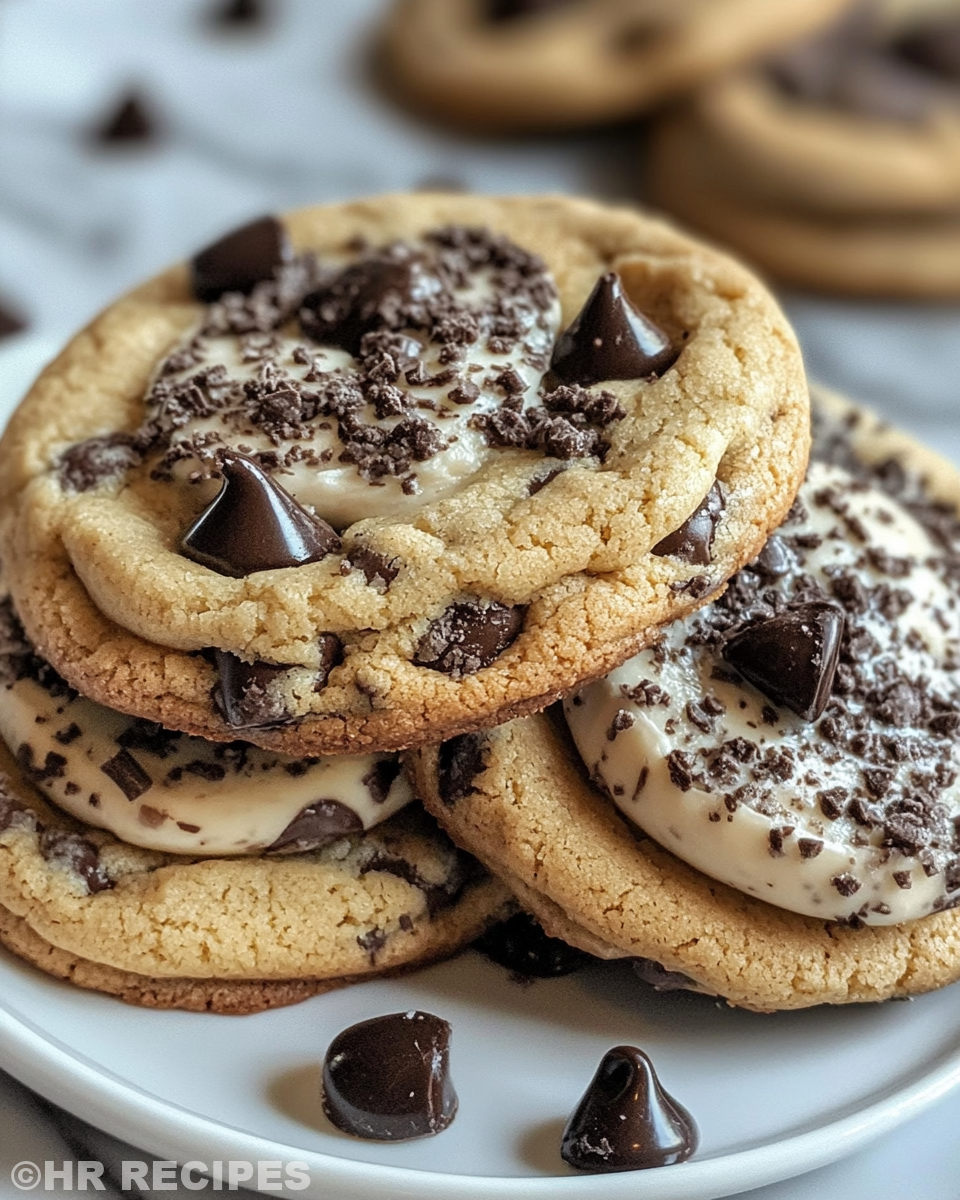 Freshly baked cookies and cream cookies in bowl