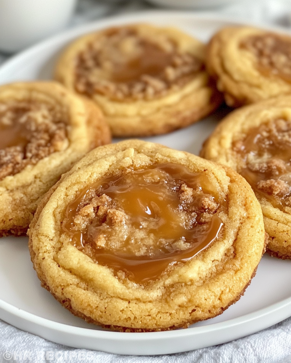 Copycat Crumbl salted caramel cheesecake cookies in pressure cooker setting