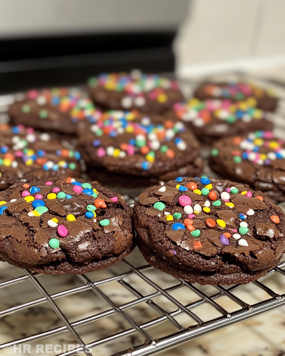 Cosmic Brownie Cookies fresh in pressure cooker with steam