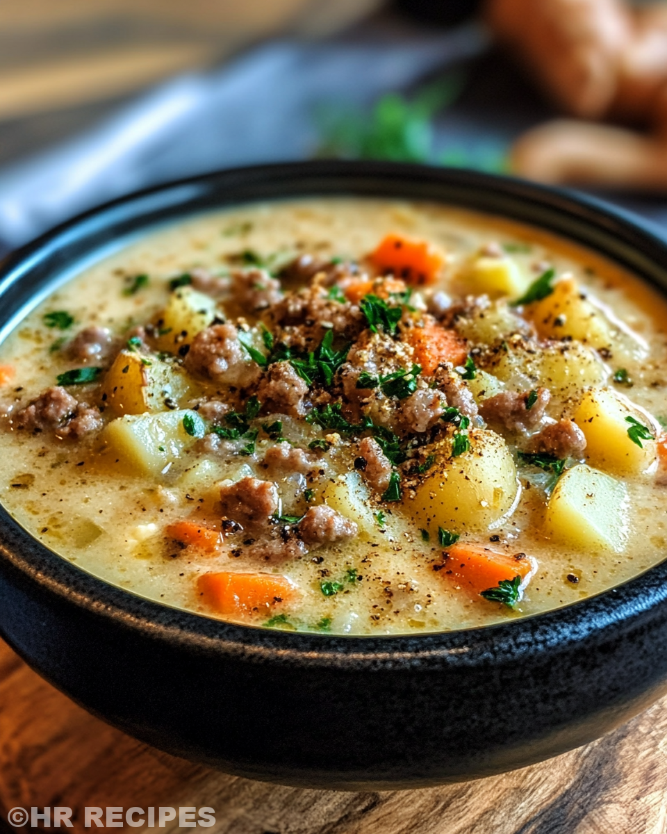 Finishing touch adding coconut milk and kale to cozy crockpot potato soup