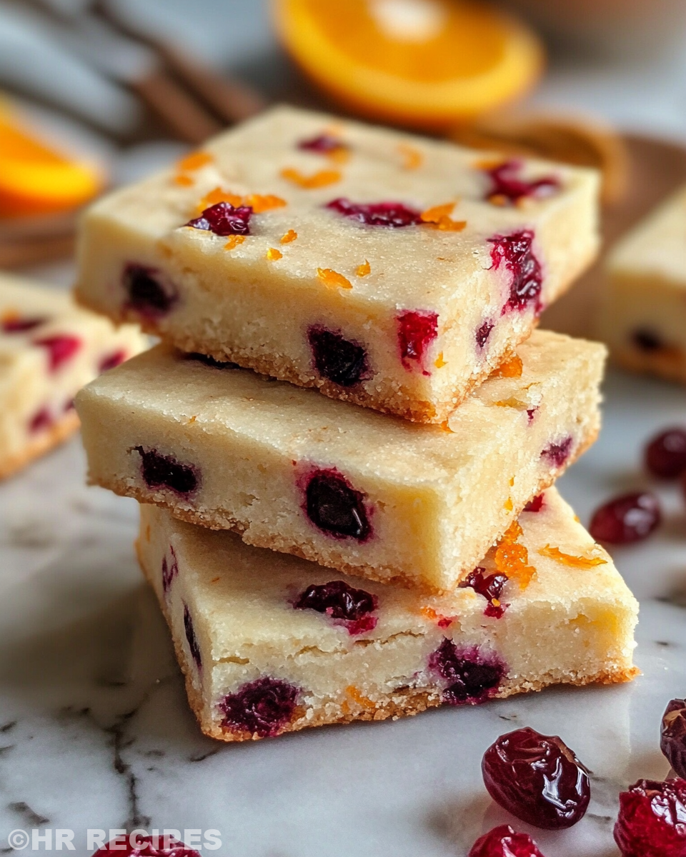 Ingredients for cranberry orange shortbread cookies including butter, sugar, orange zest and flour