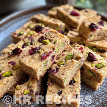 Cranberry Pistachio Shortbread taken with iphone 15 pro max --iw 2 --ar 4:5 --v 6.1 --raw