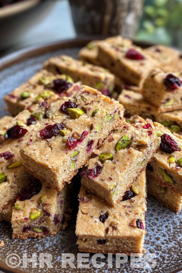 Cranberry Pistachio Shortbread taken with iphone 15 pro max --iw 2 --ar 4:5 --v 6.1 --raw