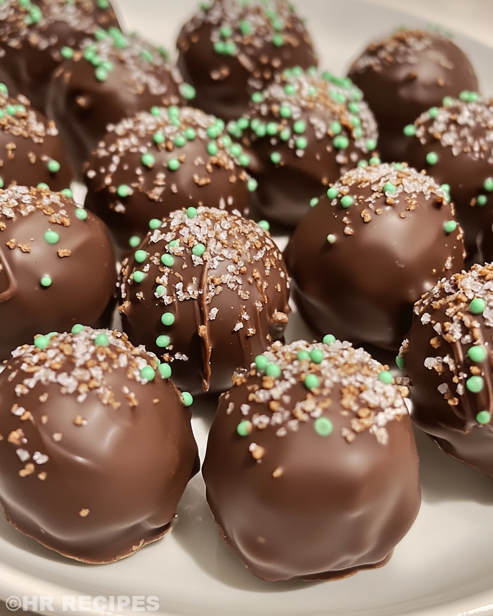 Ingredients mixing bowl for Andes mint chocolate truffles