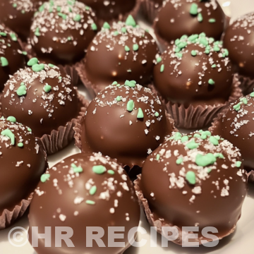 Creamy Andes Mint Chocolate Truffles taken with iphone 15 pro max --iw 2 --ar 4:5 --v 6.1 --raw