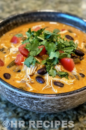 Creamy Chicken Enchilada Soup taken with iphone 15 pro max --iw 2 --ar 4:5 --v 6.1 --raw