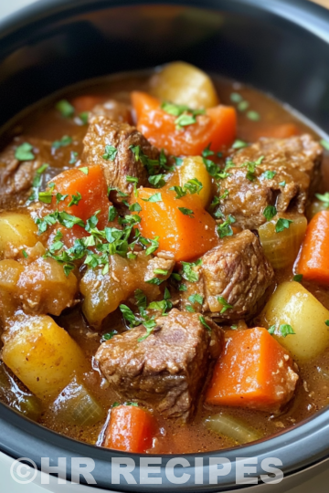Crock Pot Beef Stew taken with iphone 15 pro max --iw 2 --ar 4:5 --v 6.1 --raw