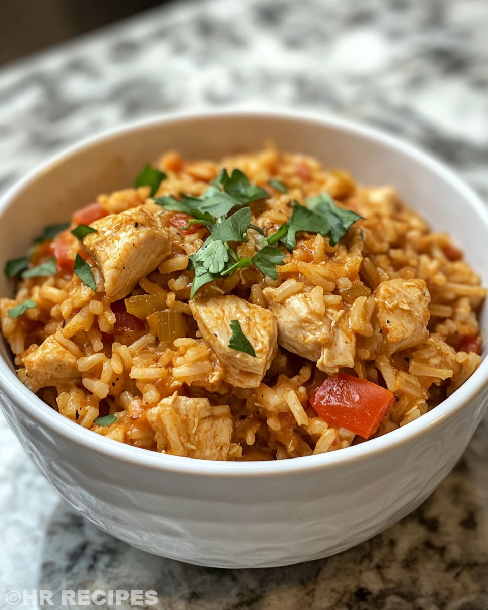 Ingredients laid out for crock pot chicken and rice recipe