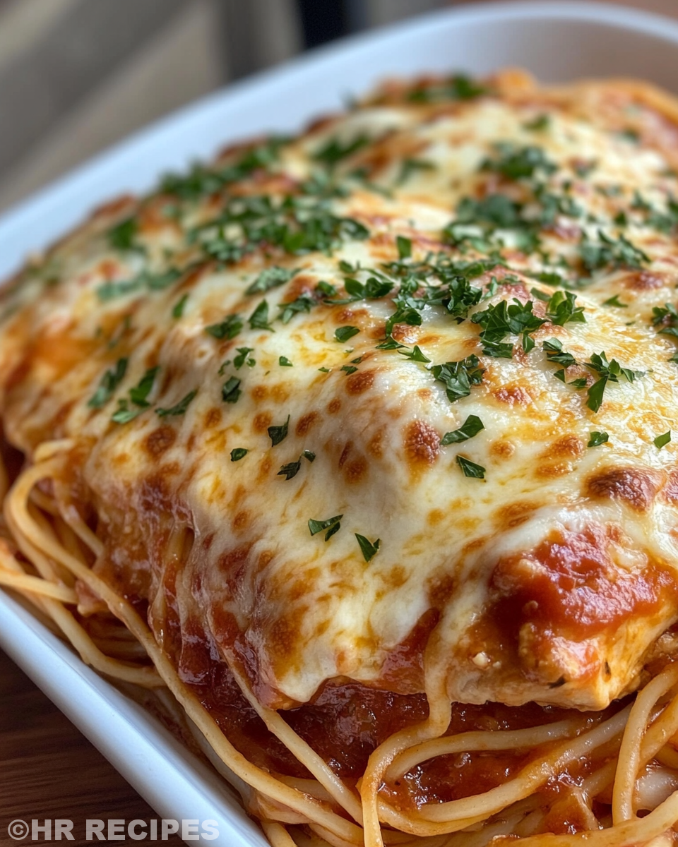 Ingredients for crock pot chicken parmesan arranged on a table