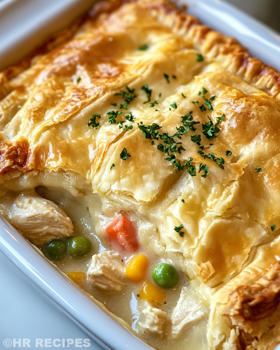 Ingredients laid out for slow cooker chicken pot pie including chicken, vegetables, and biscuits
