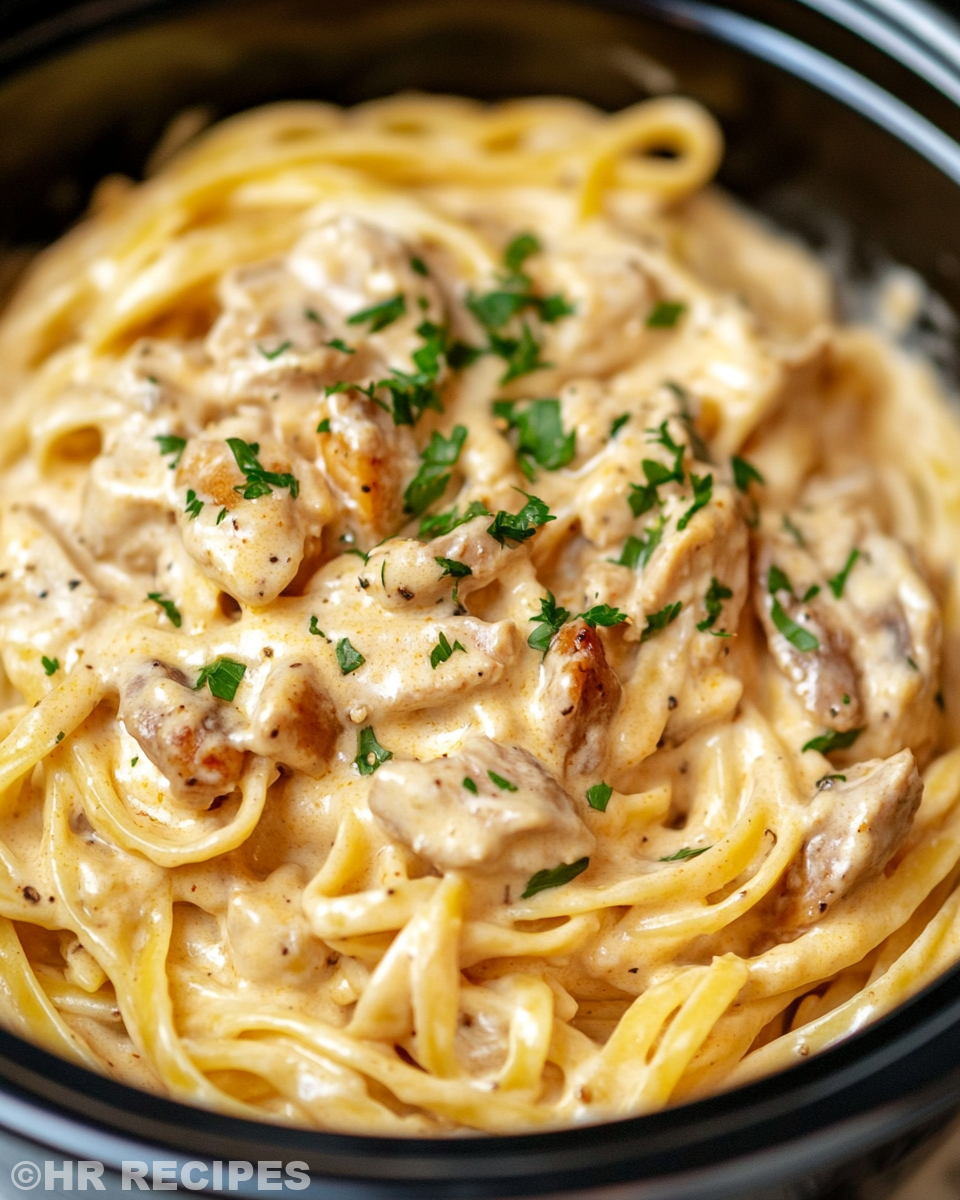 Final plated creamy Cajun chicken pasta dish served