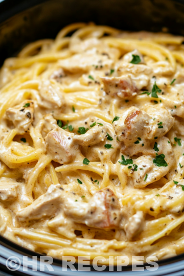 Crock Pot Creamy Cajun Chicken Pasta taken with iphone 15 pro max --iw 2 --ar 4:5 --v 6.1 --raw