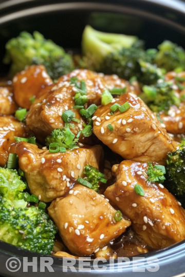 Crock Pot Honey Garlic Chicken And Broccoli taken with iphone 15 pro max --iw 2 --ar 4:5 --v 6.1 --raw