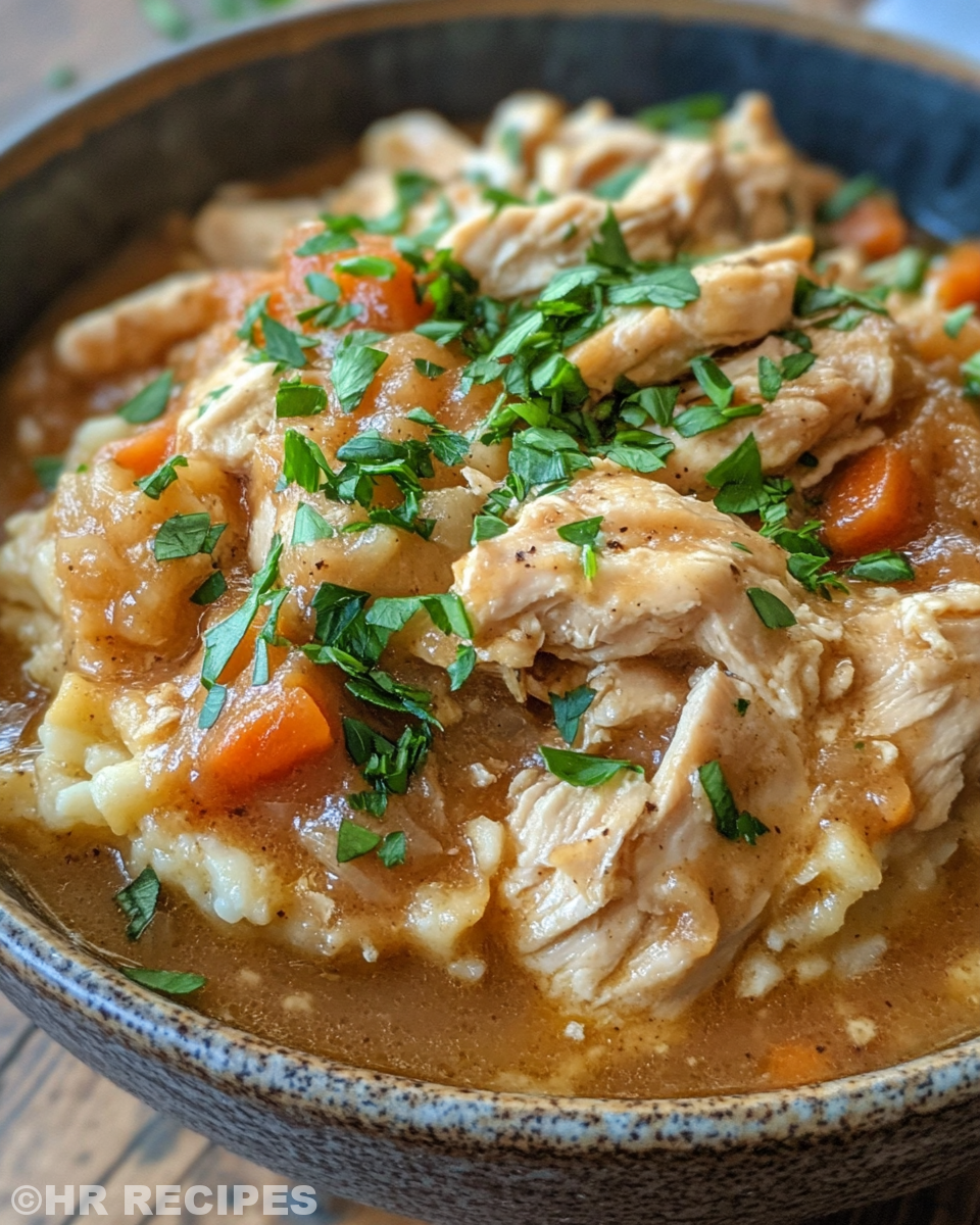 Serving of creamy Marry Me Chicken garnished with basil