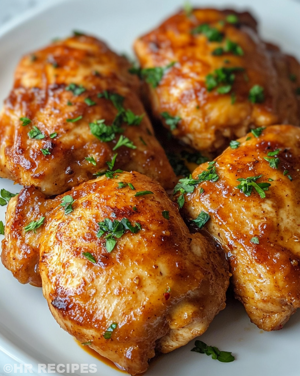 Slow cooker with juicy chicken breasts cooking inside, steam visible