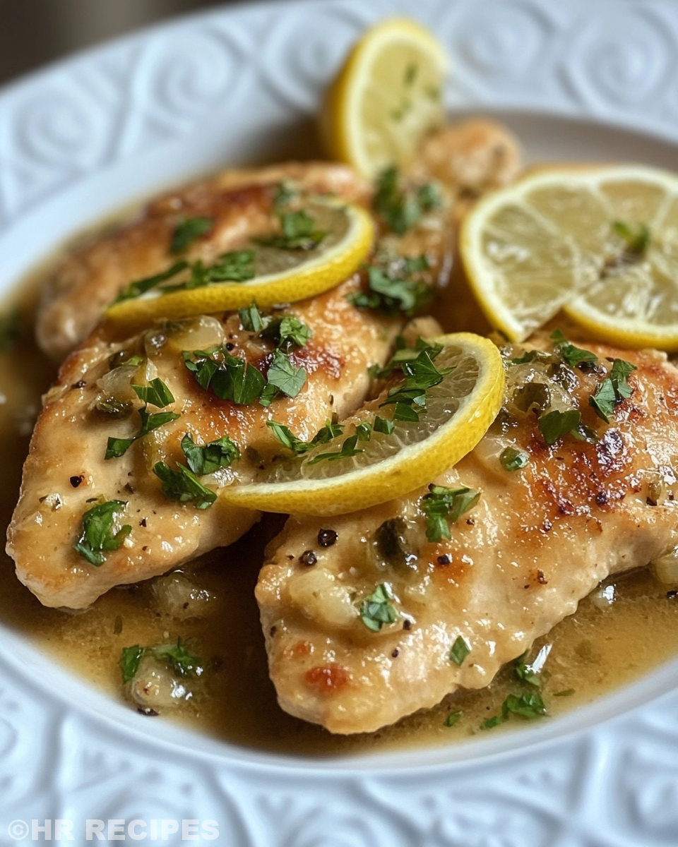 Ingredients for crockpot chicken piccata laid out neatly