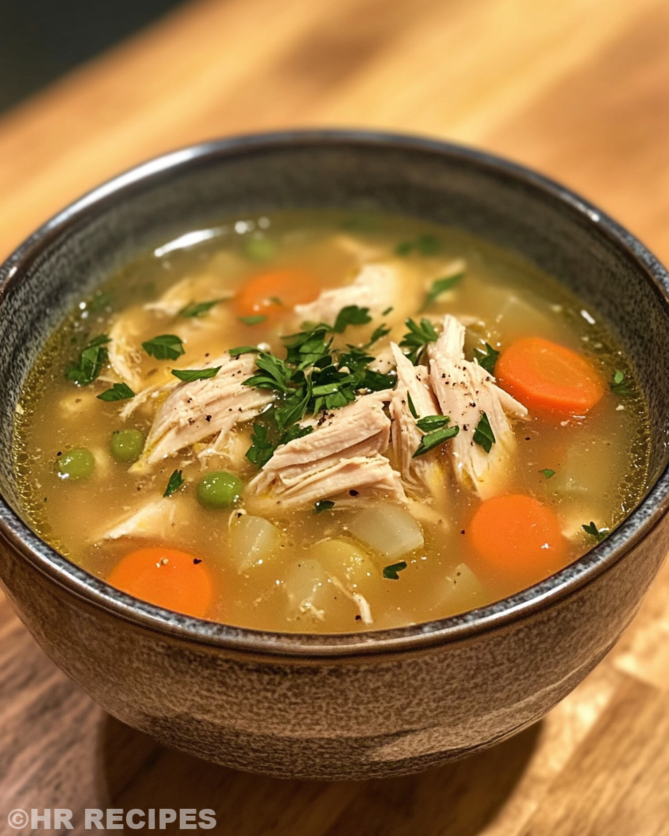 Pressure cooker beginning to cook chicken soup with sealing ring and steam forming