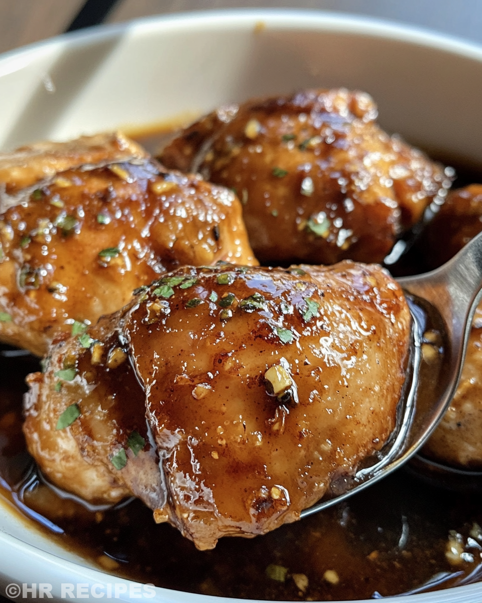 Ingredients for honey garlic chicken thighs in bowl