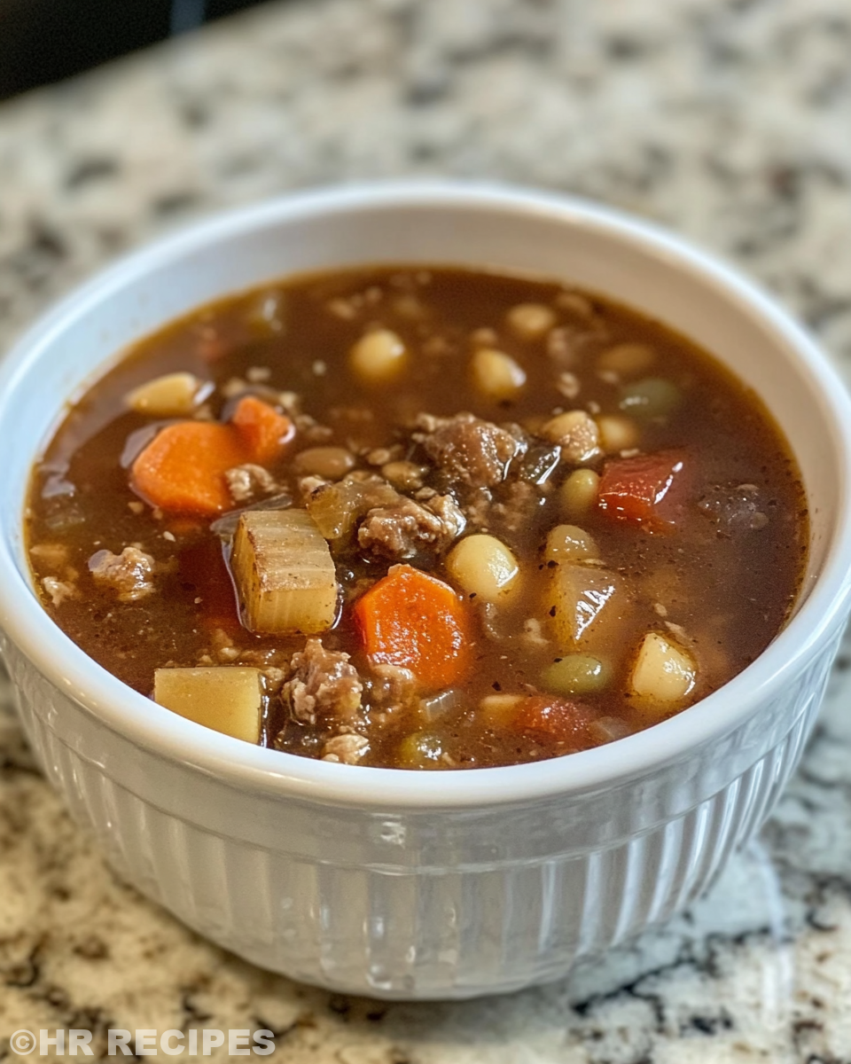 Adding chicken broth to chicken and vegetables in slow cooker