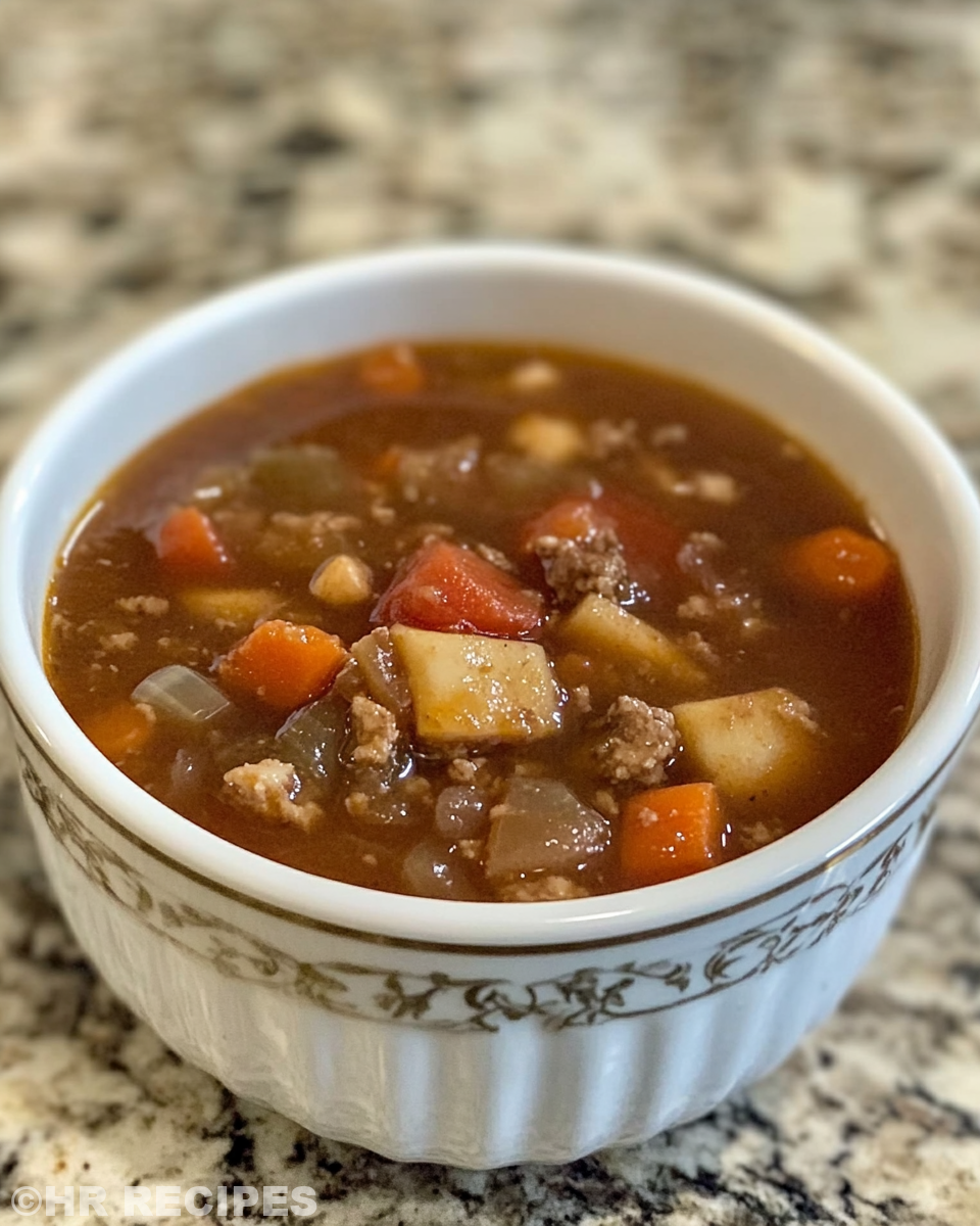 Serving of creamy chicken gnocchi soup with bacon and spinach