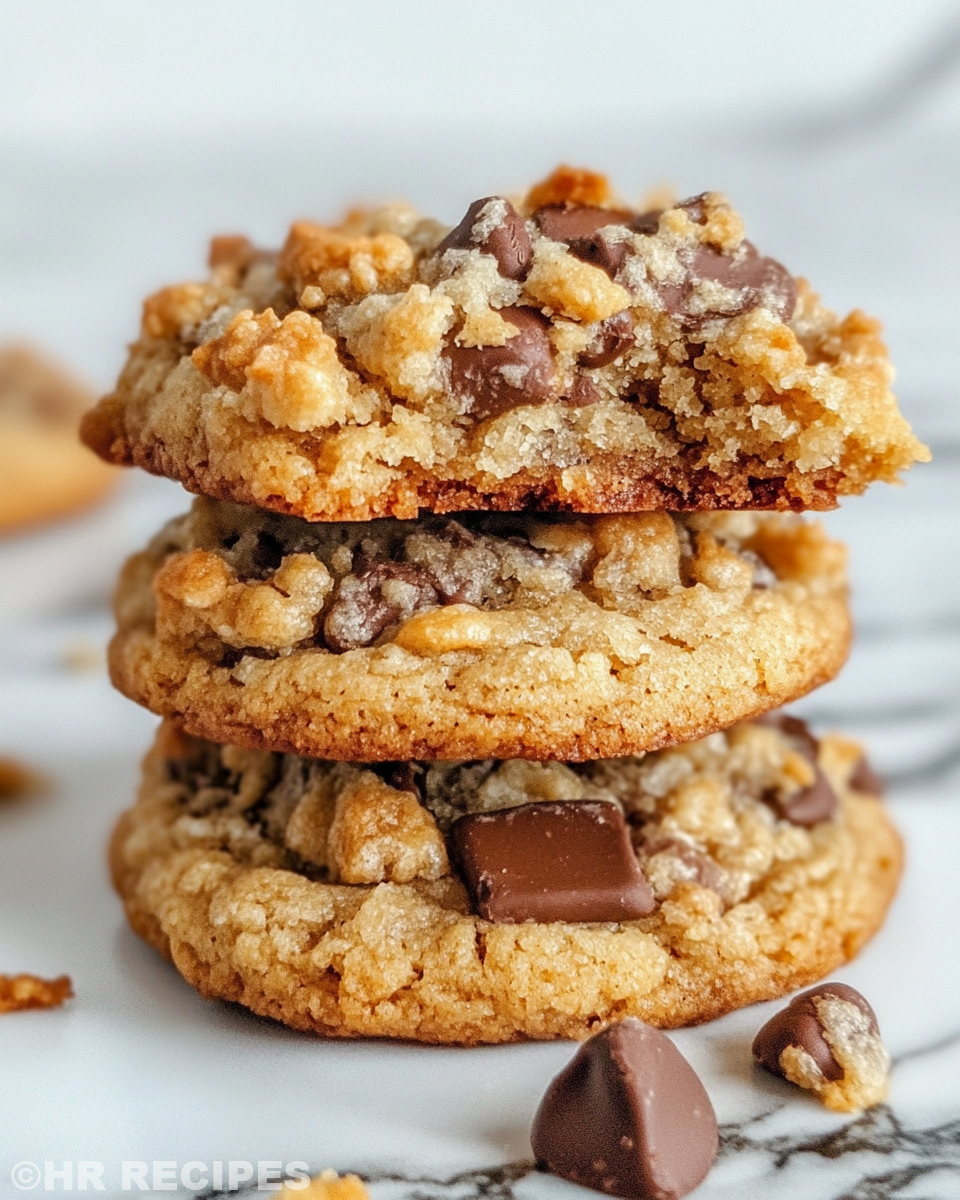 Ingredient list for Crumbl copycat cookies with chocolate chips and room temperature butter