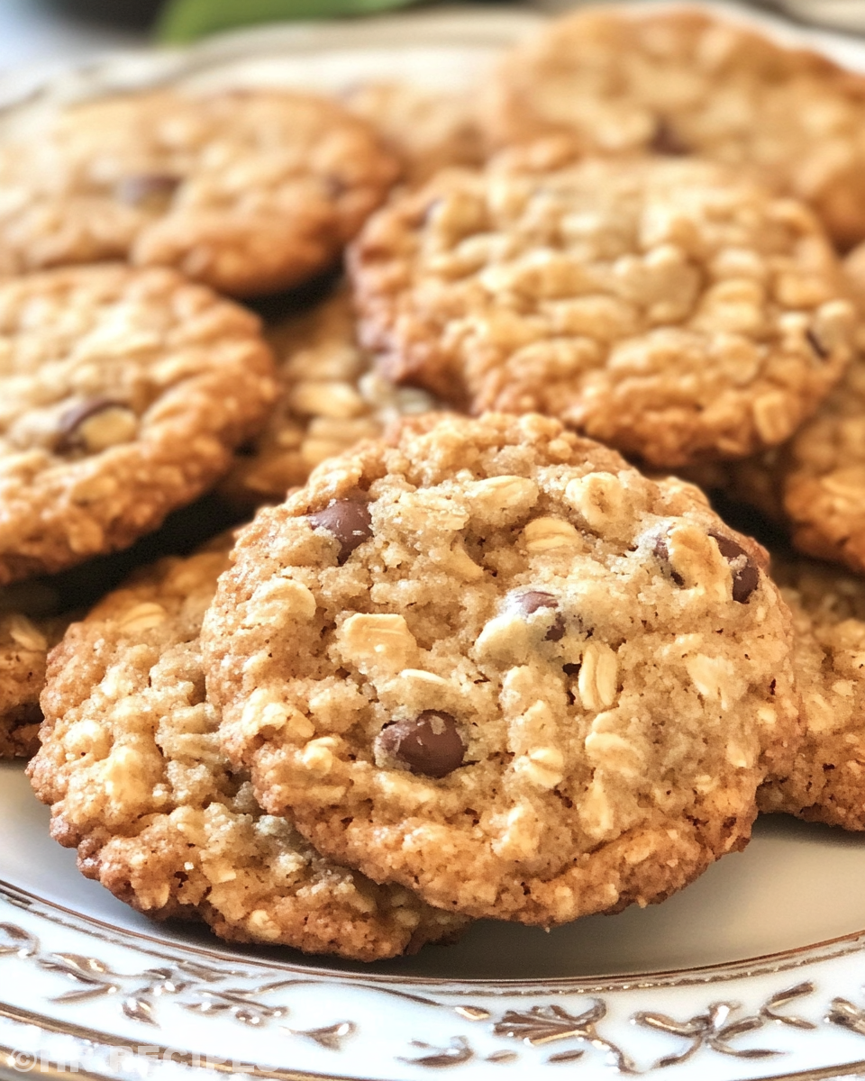 Mixing honey oatmeal cookie dough ingredients in bowl