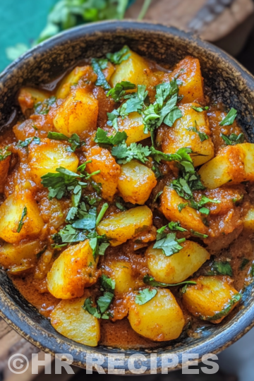 Dopiazeh Aloo Persian Potato Curry taken with iphone 15 pro max --iw 2 --ar 4:5 --v 6.1 --raw