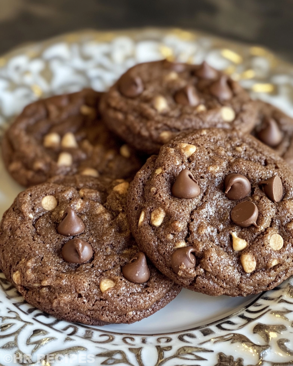 Steaming fresh double chocolate chip cookies in pressure cooker