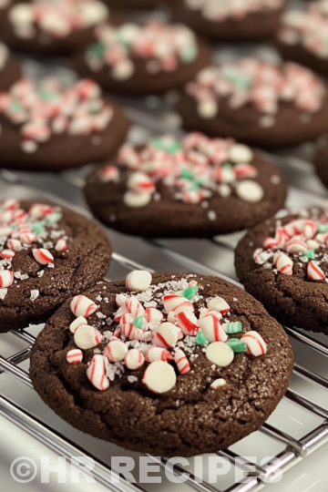 Double Chocolate Peppermint Cookies taken with iphone 15 pro max --iw 2 --ar 4:5 --v 6.1 --raw