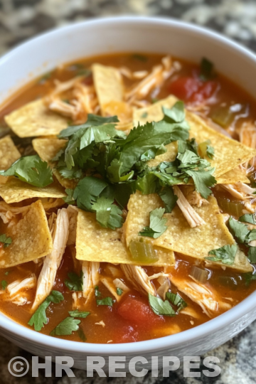 Easy Slow Cooker Chicken Tortilla Soup taken with iphone 15 pro max --iw 2 --ar 4:5 --v 6.1 --raw