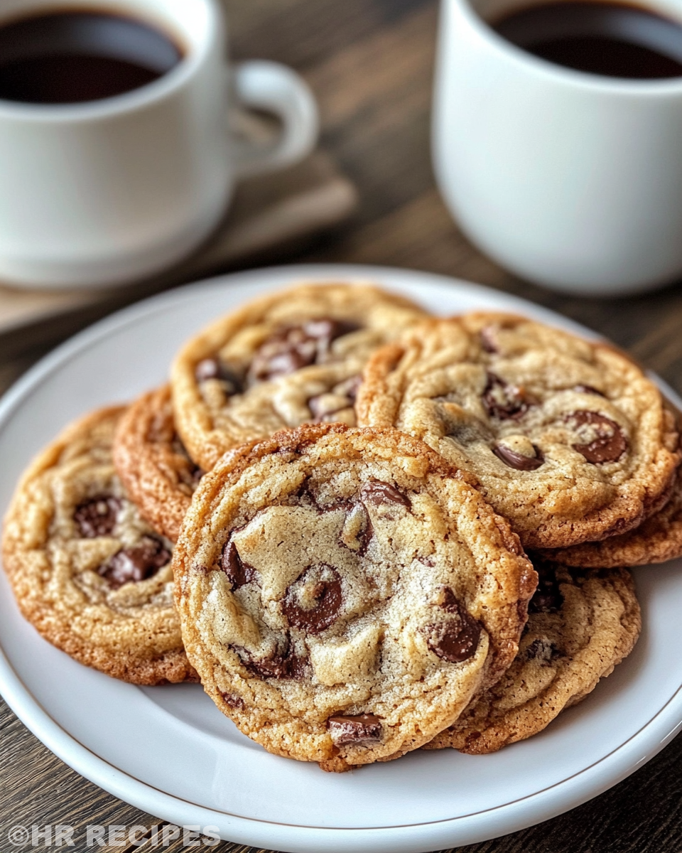Freshly baked espresso chocolate chip cookies in pressure cooker