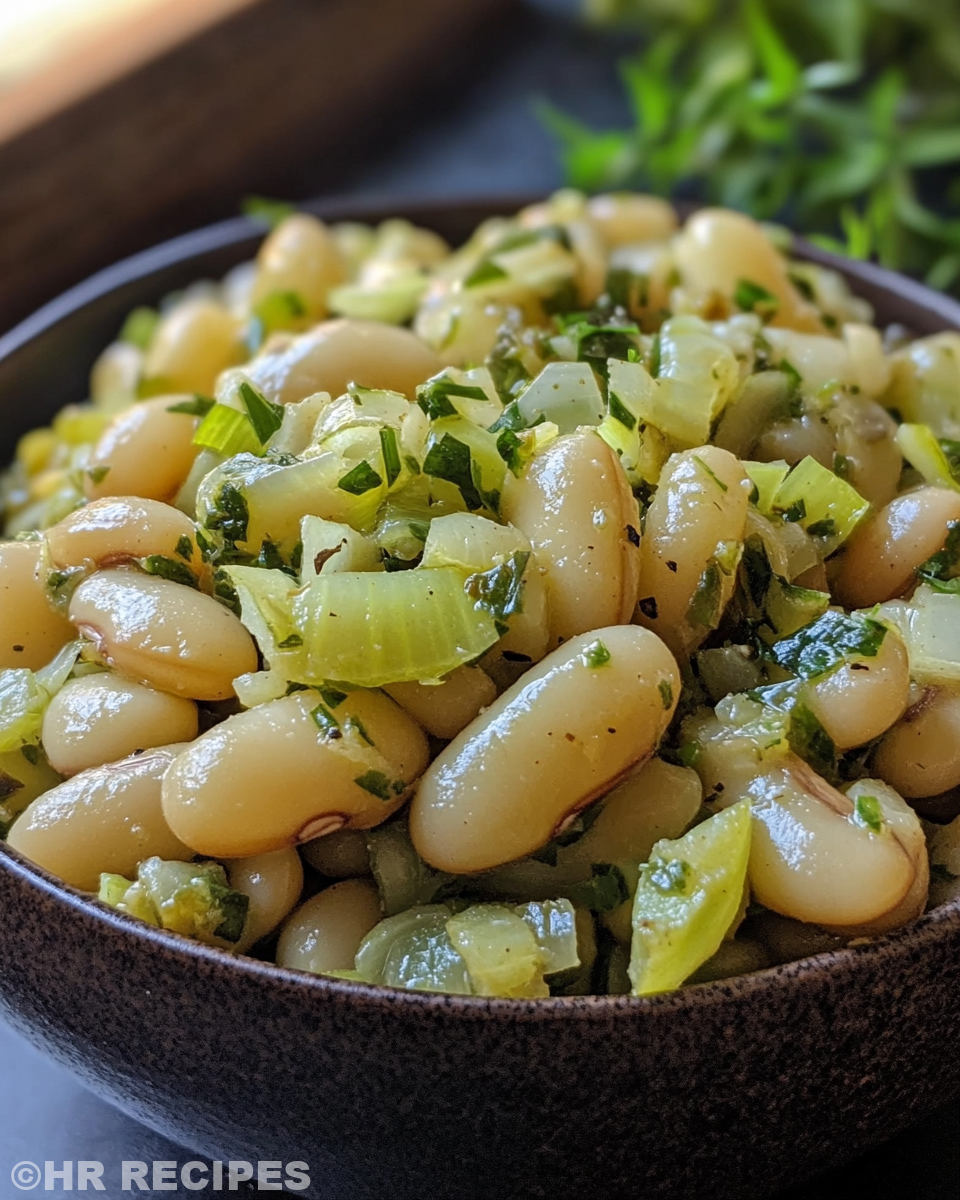 Steam rising from pressure cooker with butter beans and leeks