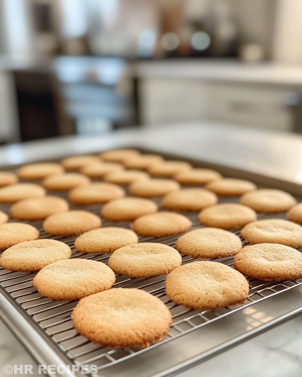 Shaping French butter cookie dough into balls on parchment-lined baking sheet