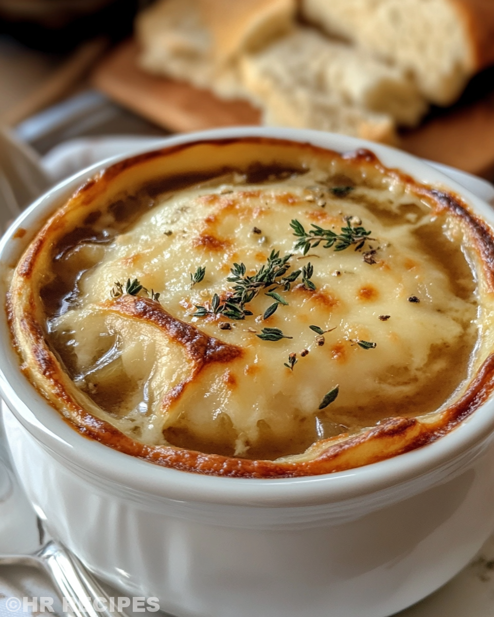 Ingredients for French Onion Chicken Soup displayed in bowls