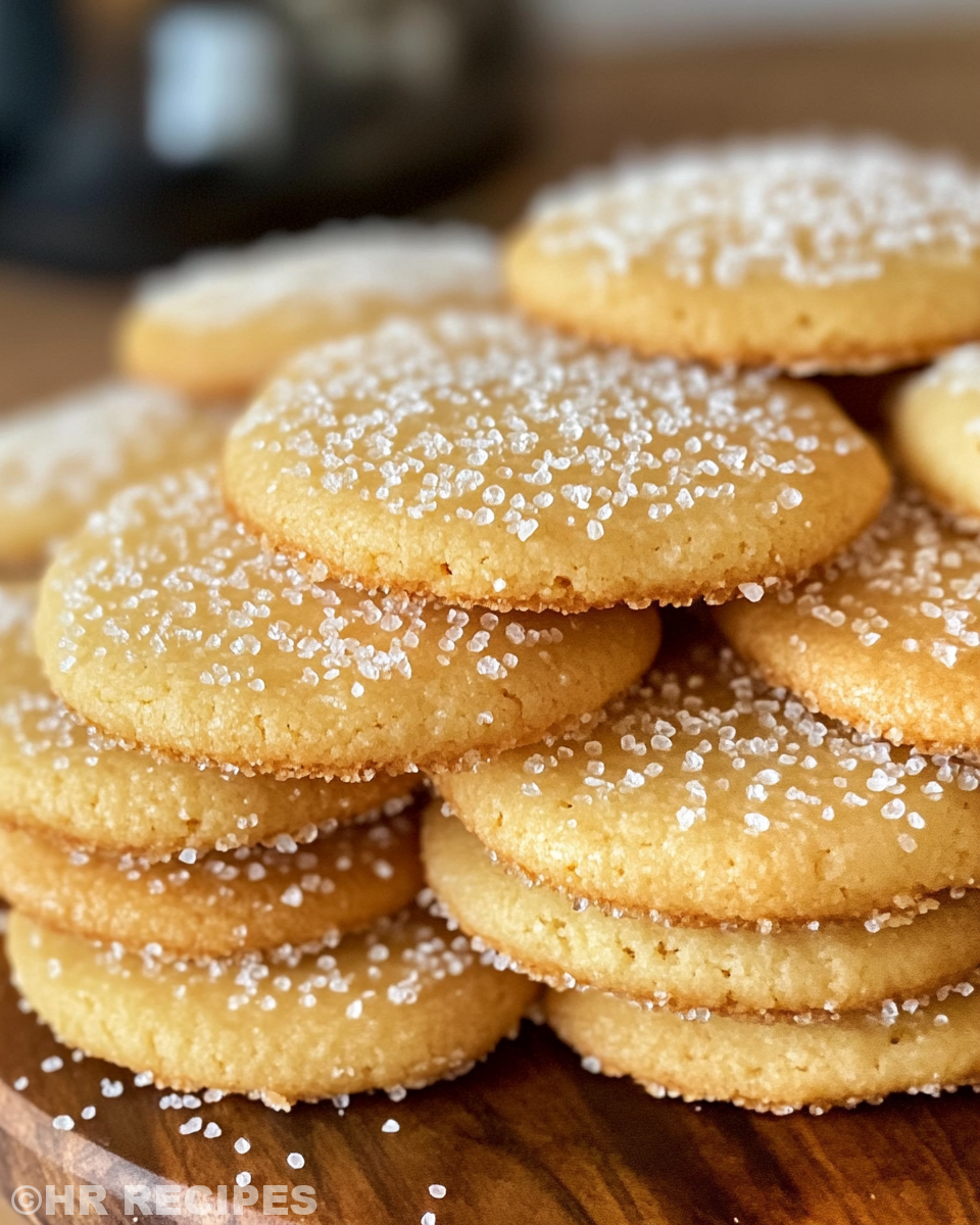 Ingredients for French salted butter cookies arranged on kitchen counter