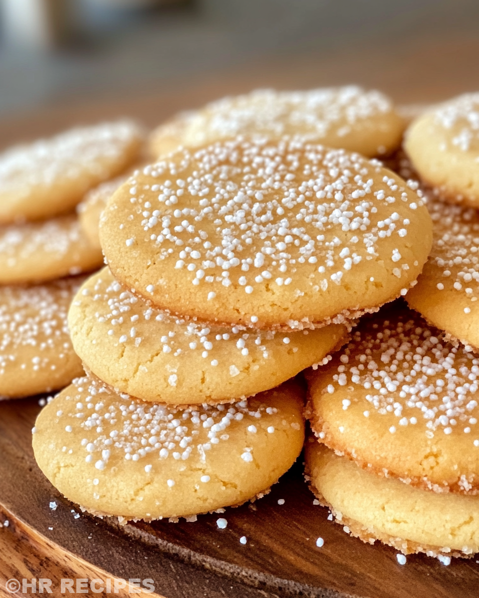 Golden French salted butter-cooked cookies ready to be served