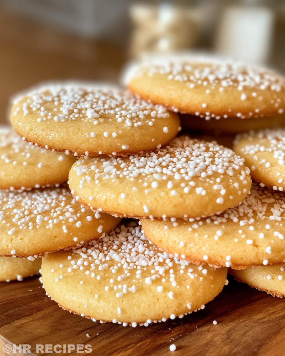 Freshly baked French salted butter Sablé Breton cookies on tray