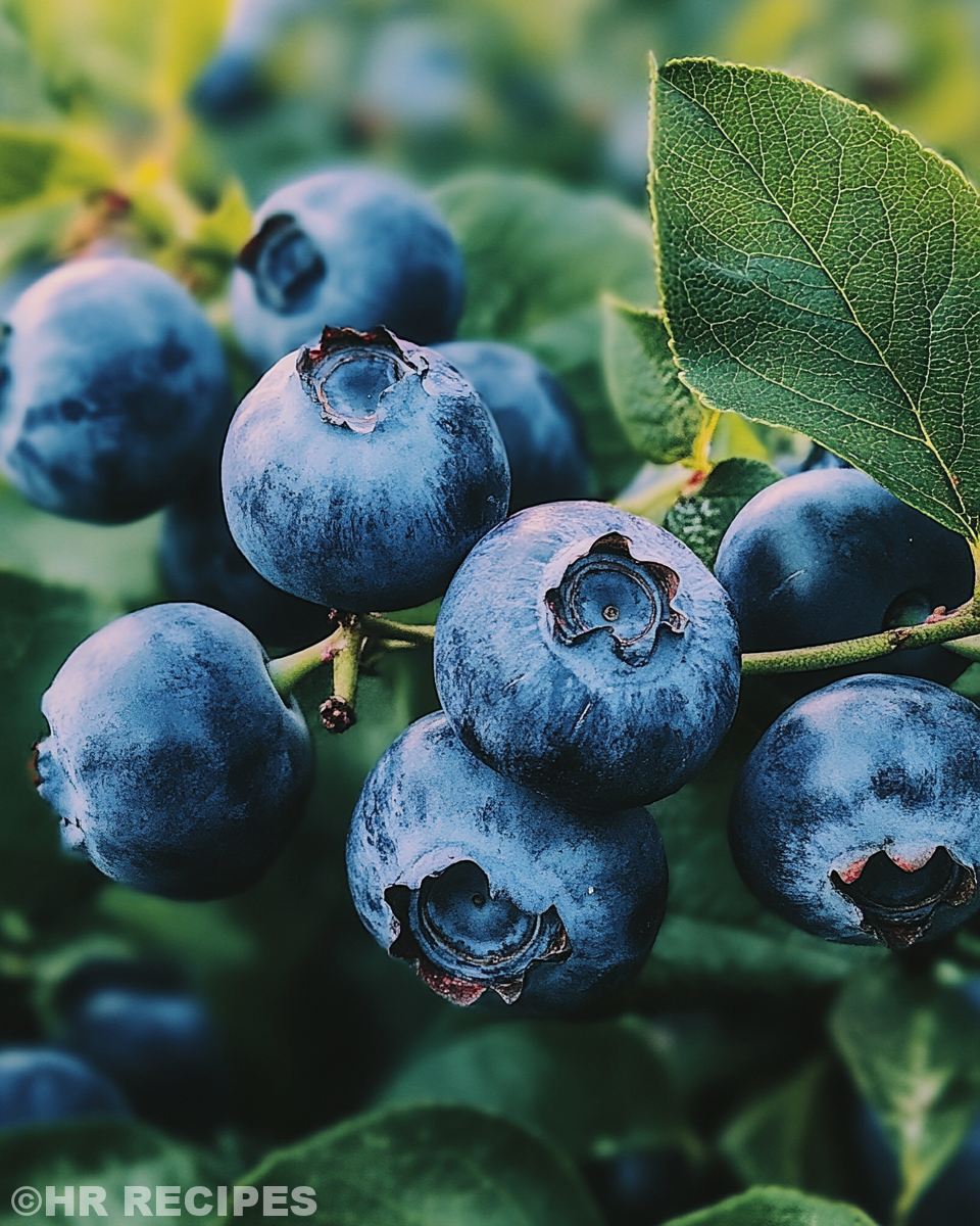 Finished blueberry vanilla goat cheese topped with blueberries, honey, walnuts served with toasted baguette