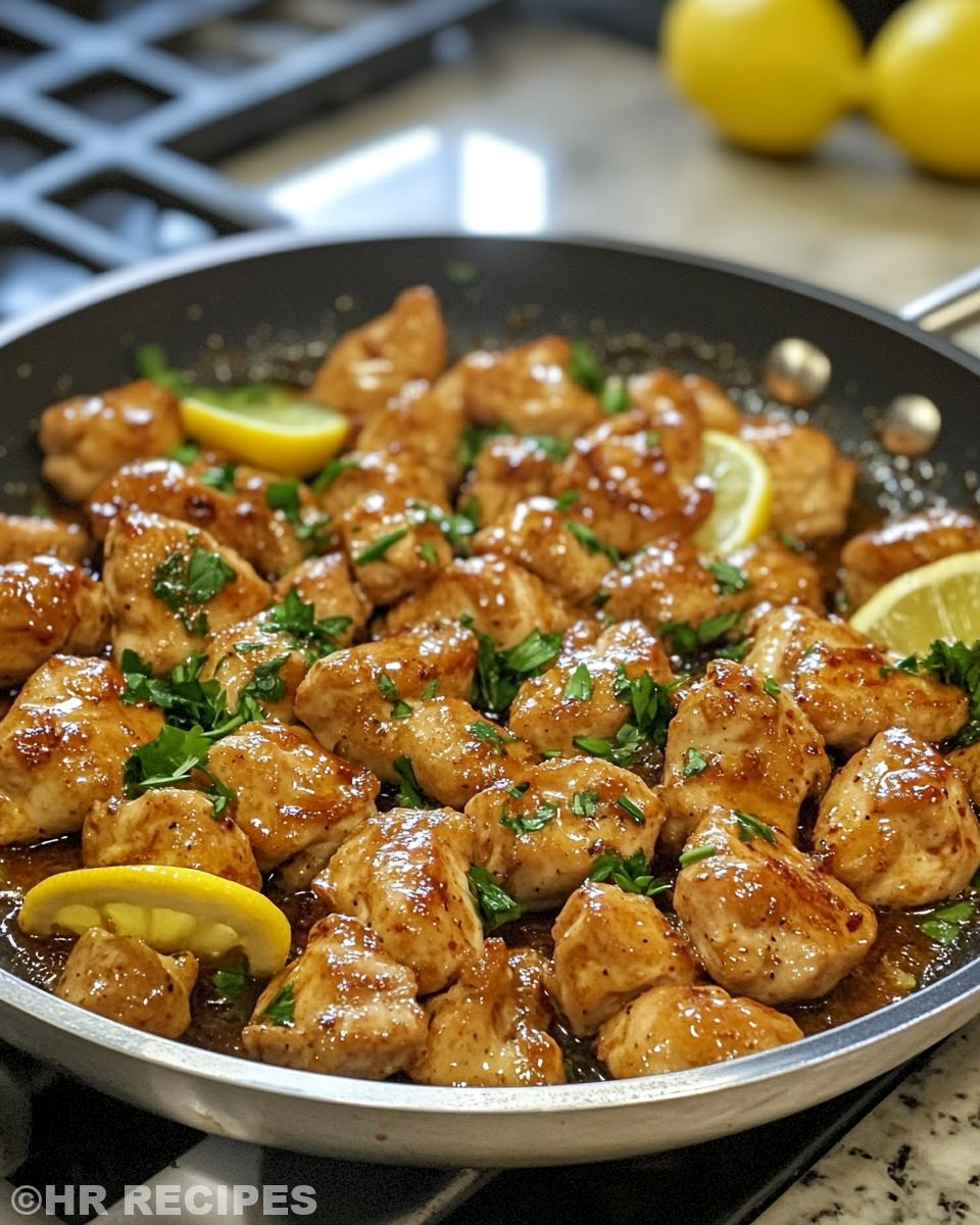 Ingredients for garlic butter chicken bites laid out neatly