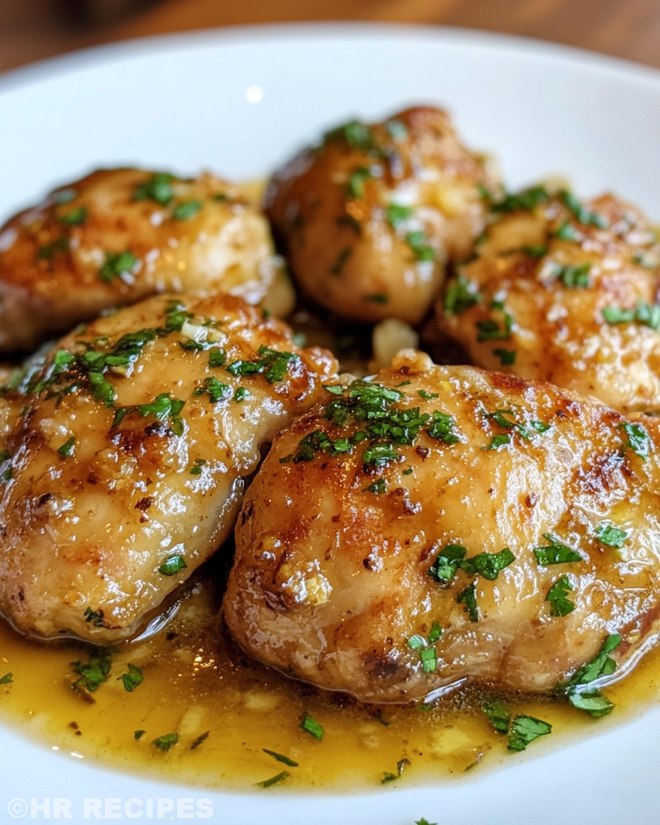 Ingredient preparation and cooking process for garlic butter chicken