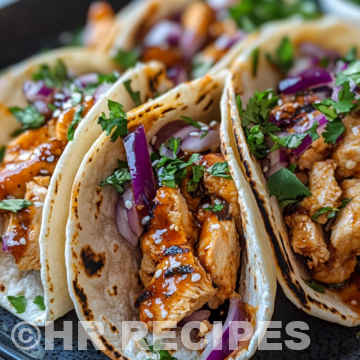 Garlic Butter Honey Bbq Chicken Tacos taken with iphone 15 pro max --iw 2 --ar 4:5 --v 6.1 --raw
